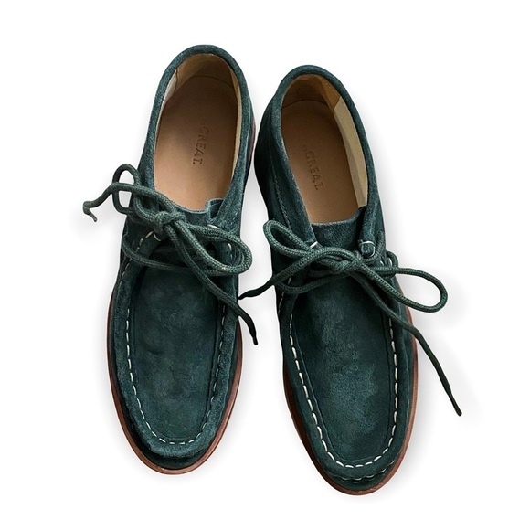 The GREAT. Trooper Chukka  Boots in evergreen suede Size 6.5, New in box - Picture 10 of 16